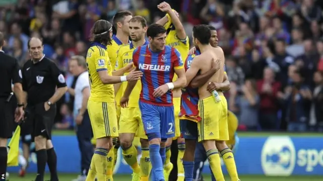 Crystal Palace and Chelsea at full time