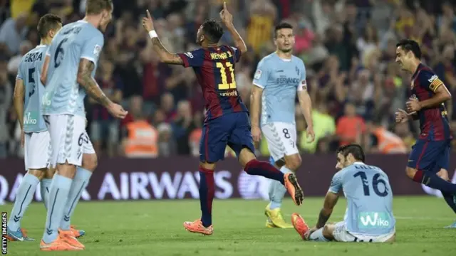 Neymar celebrates