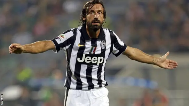 Andrea Pirlo reacts