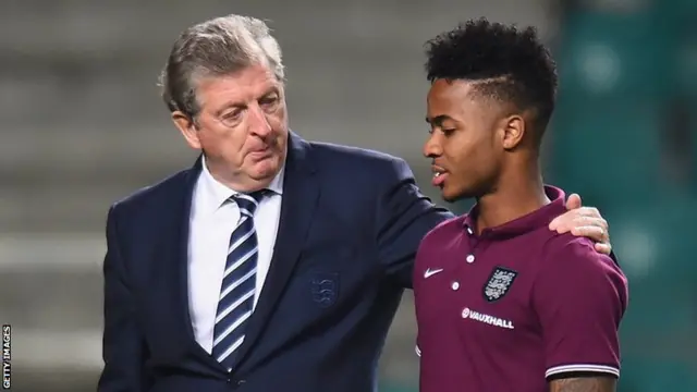 Roy Hodgson and Raheem Sterling