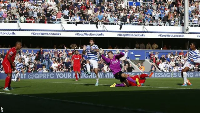 Leroy Fer misses a great chance for QPR