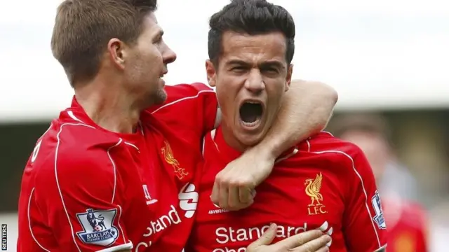 Steven Gerrard (left) with Philippe Coutinho