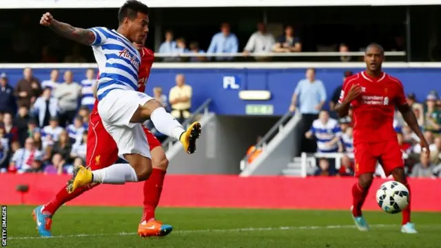 Eduardo Vargas scores for Liverpool