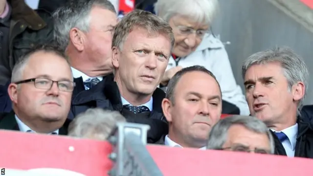 David Moyes watches from the stands