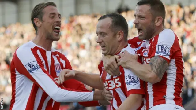 Stoke players celebrate