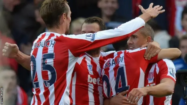 Jonathan Walters celebrates with teammates