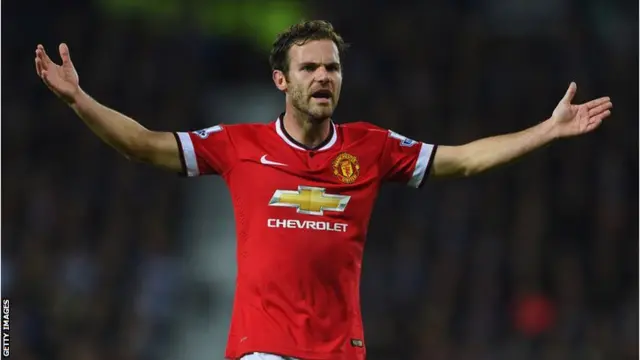 Manchester United midfielder Juan Mata