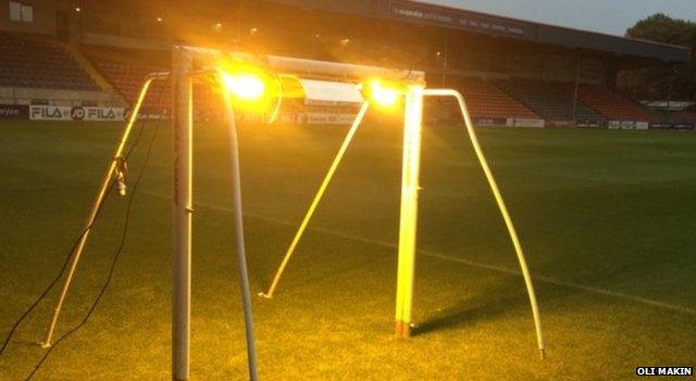 Cannabis lamps on the pitch