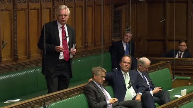 David Davis MP addresses the Commons