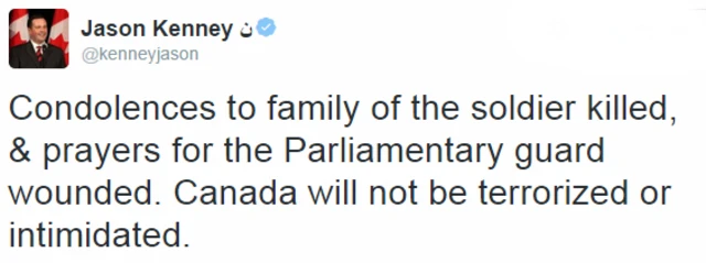 Tweet from Canadian MP