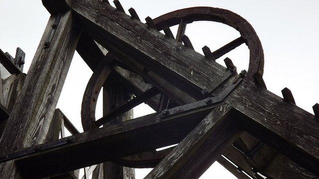 Winding gear at Minera Lead Mines