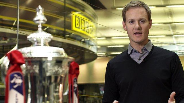 BBC Sport's Dan Walker with the FA Cup