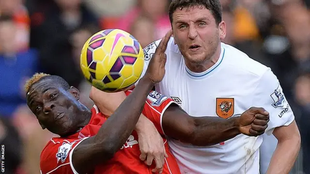 Mario Balotelli and Alex Bruce