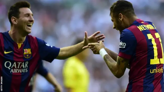 Neymar celebrates