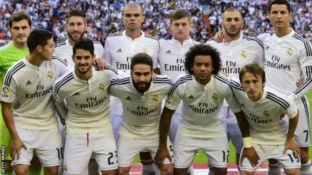 Real Madrid line-up