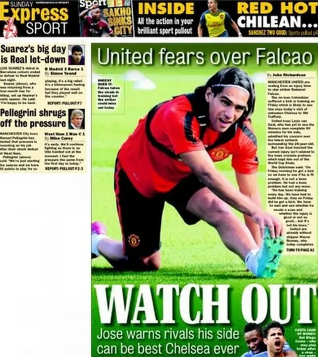 Sunday Express back page