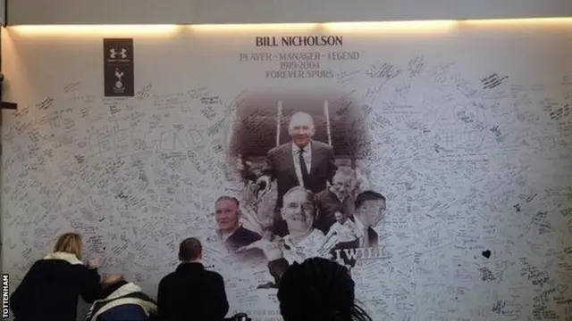 Bill Nicholson tribute wall