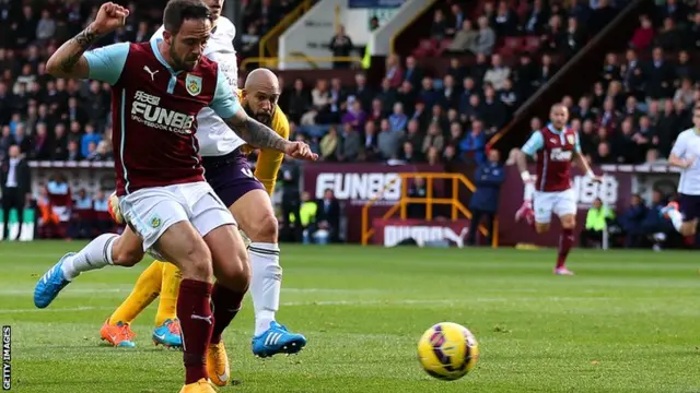 Danny Ings scores for Burnley