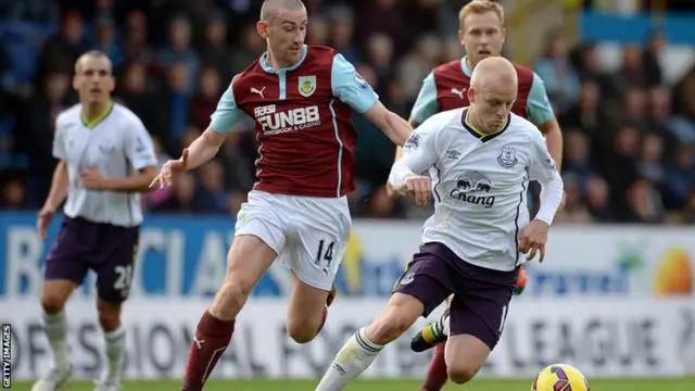 Burnley chase Everton's Stephen Naismith