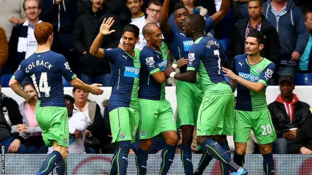 Sammy Ameobi celebrates scoring