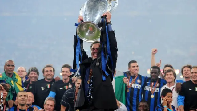 Inter Milan celebrate winning the 2010 Champions League