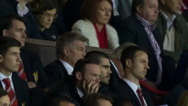 Victor Valdes in the Old Trafford crowd