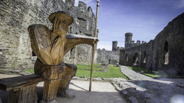 Inside Conwy Castle