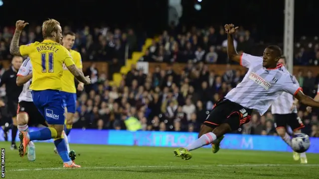 John Russell equalises for Derby