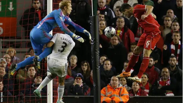 Dejan Lovren scores the winner for Liverpool