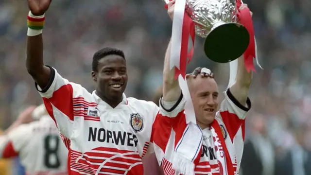 Martin Offiah and Shaun Edwards