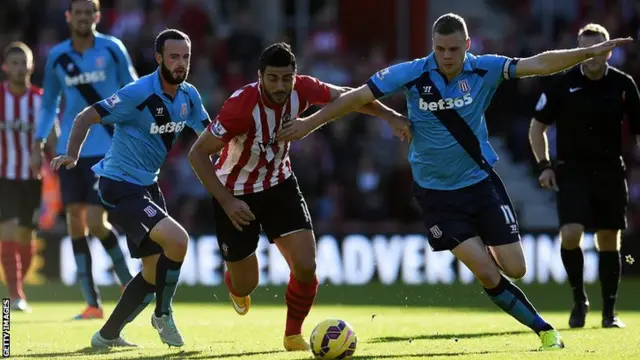 Marc Wilson, Graziano Pelle and Ryan Shawcross