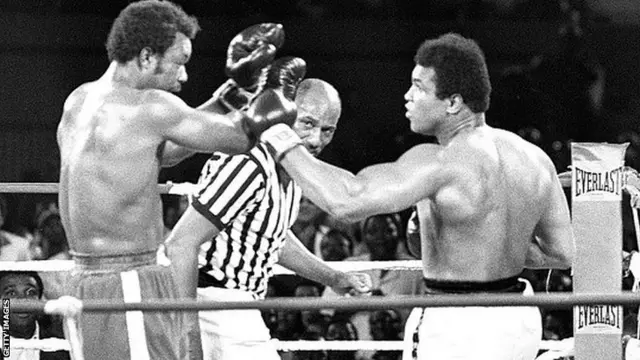 Muhammad Ali prepares to knock out George Foreman