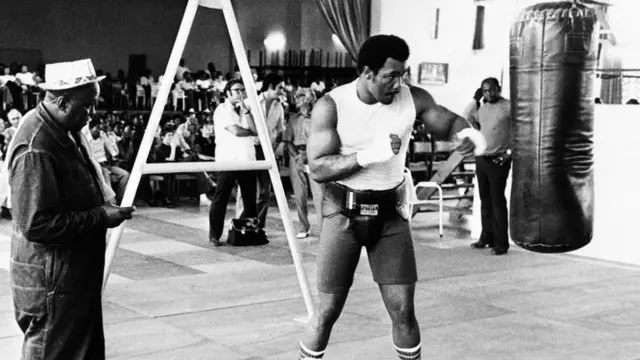 George Foreman in training