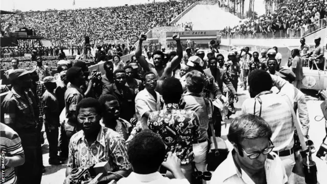 George Foreman at the Kinshasa Stadium