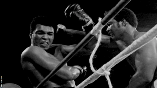 Muhammad Ali and George Foreman contest The Rumble in the Jungle