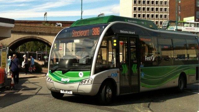 A bus in Stockport