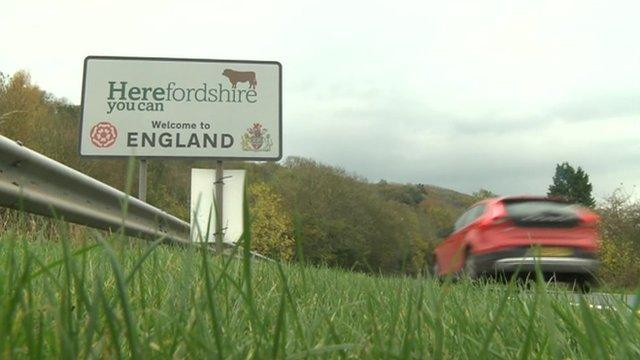 Herefordshire border sign