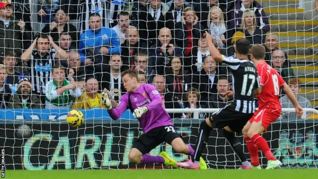 Ayoze Perez scores for Newcastle