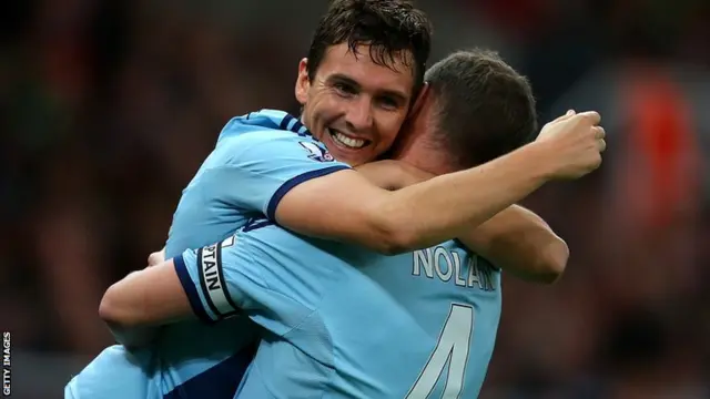 West Ham's Stewart Downing celebrates