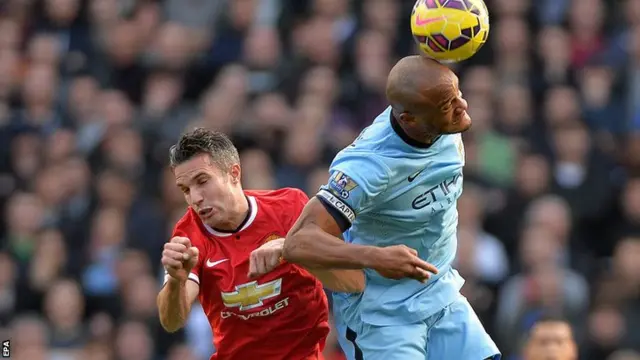 Robin van Persie and Vincent Kompany