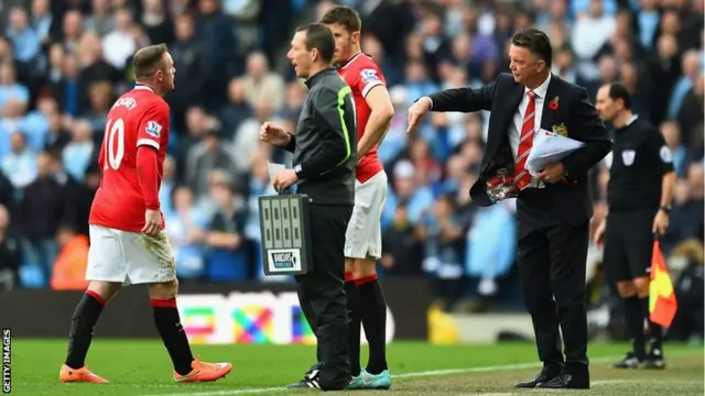 Wayne Rooney and Louis Van Gaal