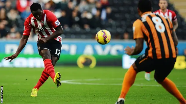 Victor Wanyama scores for Southampton against Hull