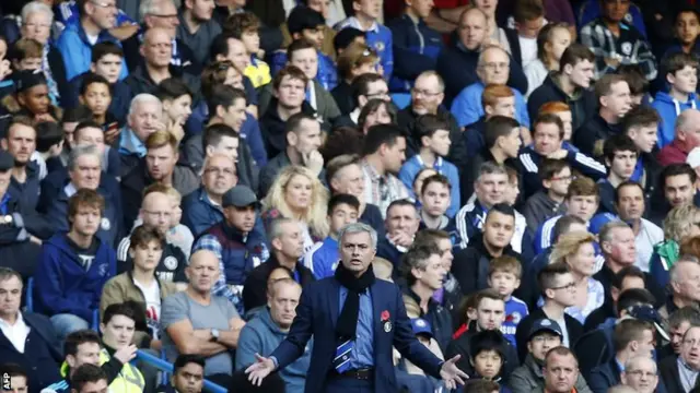 Chelsea boss Jose Mourinho at Stamford Bridge