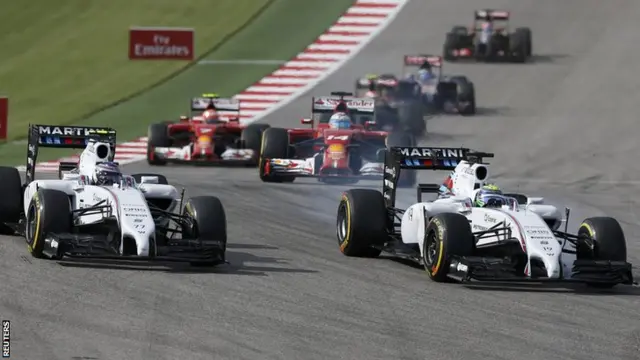 Williams F1 drivers Valtteri Bottas and Felipe Massa