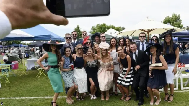 Punters on Melbourne Cup day