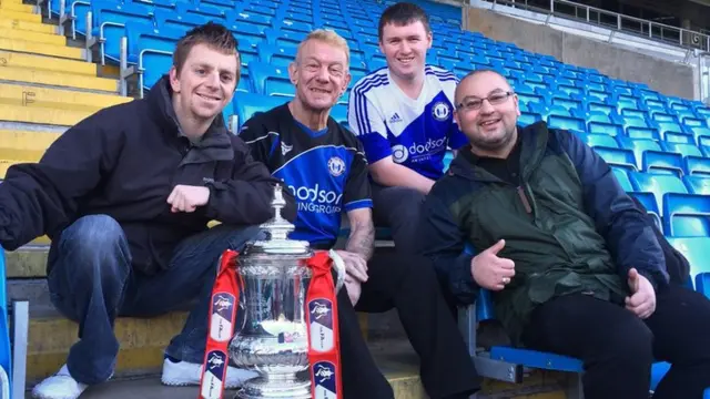 Halifax fans with FA Cup