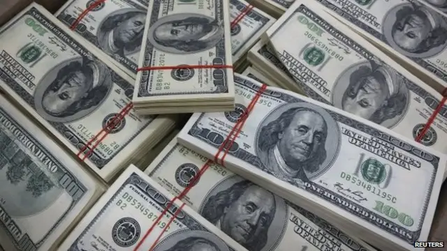 File photo: US dollar bills, 30 September 2014