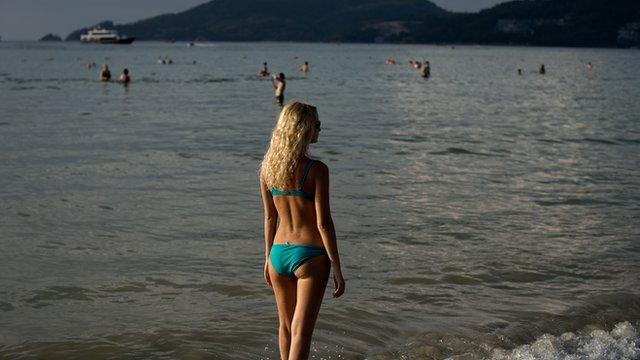 girl on beach