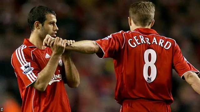 Javier Mascherano, Steven Gerrard