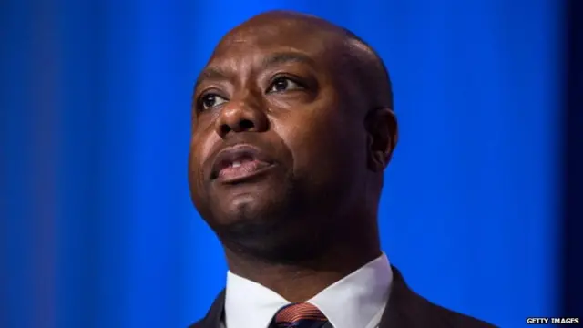 File photo: Senator Tim Scott (R-SC), speaks at the 2013 Values Voter Summit, held by the Family Research Council, in Washington, DC, 11 October 2013